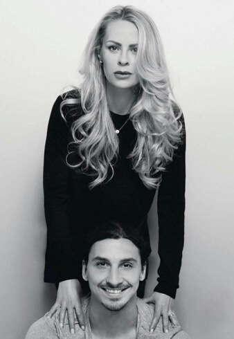 Helena Seger with her husband Zlatan Ibrahimovic. 